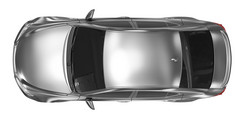 车孤立的白色金属有色玻璃前视图车孤立的白色金属有色玻璃前视图呈现