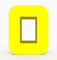 信立方圆形的黄色的孤立的白色呈现