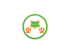 绿色青蛙符号标志和模板