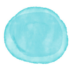摘要色彩斑斓的蓝色的水彩艺术背景手油漆白色背景圆水颜色为设计