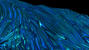 呈现蓝色的闪亮的织物的织物发展<strong>顺利</strong>的风风波传播通过的织物
