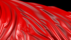 呈现红色的织物的织物发展顺利的风风波传播通过的织物