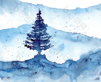 水彩冬天森林和蓝色的背景<strong>手绘</strong>画插图为<strong>打</strong>印纹理壁纸元素美丽的水彩画木孤立的白色背景水彩冬天雪森林和蓝色的背景<strong>手绘</strong>画插图为<strong>打</strong>印纹理壁纸元素美丽的水彩画木孤立的白色背景
