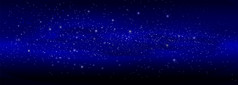 美丽的晚上星系与地球和星星色彩斑斓的天空背景向量插图