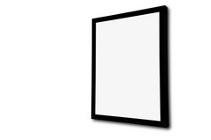 黑色的图片框架孤立的白色背景文件包含与剪裁路径