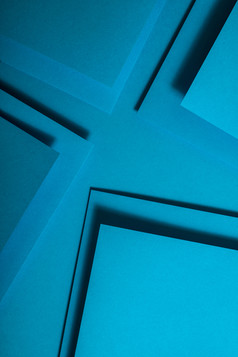 蓝色的纸材料设计几何单色的形状壁纸设计背景