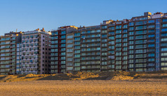 公寓建筑的海滩布兰肯贝赫比利时现代比利时体系结构