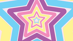 摘要卡哇伊很酷的色彩斑斓的明星彩虹背景软梯度柔和的卡通图形概念为孩子们和幼儿园演讲