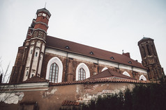 安妮rsquo教堂和圣贝尔纳的修道院维尔纽斯立陶宛旅游冬天季节