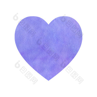 淡紫色水彩心温柔的紫色的背景与纸纹理和的地方为文本手绘插图为情人节一天和婚礼淡紫色水彩心