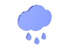 多雨的云图标在白色背景概念插图