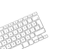 白色电脑键盘和键
