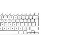 白色电脑键盘和键