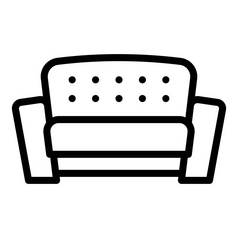 现代沙发图标大纲现代沙发向量图标为网络设计孤立的白色背景现代沙发图标大纲风格