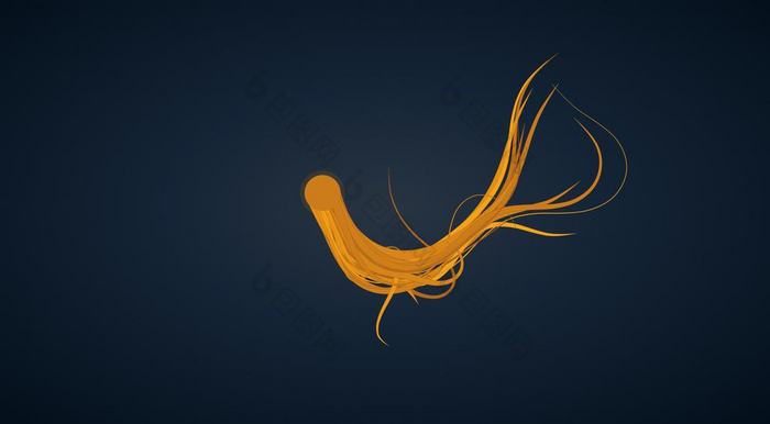 摘要壁纸背景章鱼游泳蒂尔橙色物理粒子电脑生成的摘要壁纸背景章鱼游泳蒂尔橙色物理粒子电脑生成的