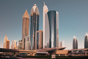 迪拜阿联酋2月摩天大楼迪拜市中心的最快<strong>日</strong>益增长的<strong>城市</strong>的<strong>世界</strong>