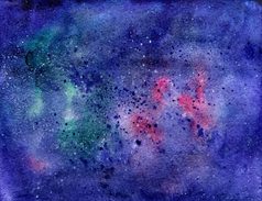 水彩空间纹理与星星宇宙背景向量跟踪水彩空间纹理与星星宇宙背景向量跟踪