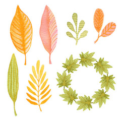 水彩秋天集与叶子和框架装饰为包设计邀请卡水彩秋天集与叶子和框架装饰为包设计邀请卡