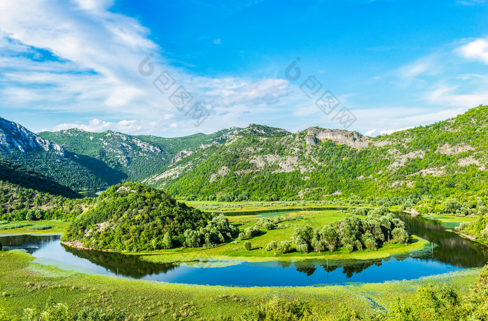 crnojevicha河山黑山共和国夏天一天crnojevicha河山