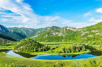crnojevicha河山黑山共和国夏天一天crnojevicha河山