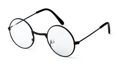 轮眼镜黑色的框架孤立的白色背景轮眼镜孤立的