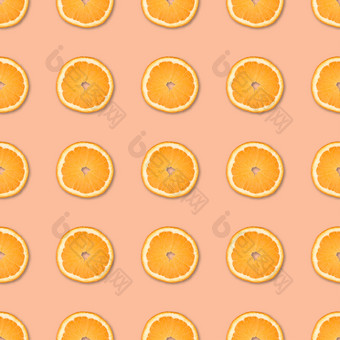 新鲜的橙色片无缝的模式关闭柑橘类水果橙色背景<strong>工作室摄影</strong>新鲜的橙色片无缝的模式关闭柑橘类水果背景<strong>工作室摄影</strong>