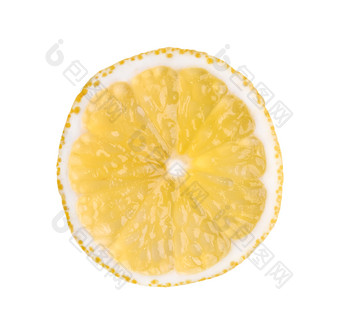 薄柠檬片孤立的白色背景ctrus轮片食物背景前视图薄柠檬片孤立的白色背景
