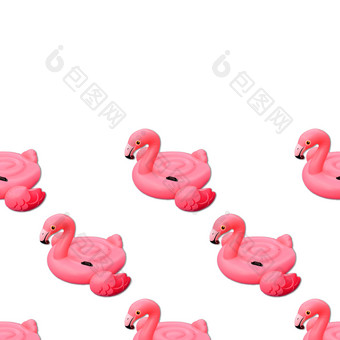 游泳池玩具形状粉红色的火烈鸟无缝的模式火烈鸟充气减少出前视图平躺与复制空间游泳池玩具形状粉红色的火烈鸟无缝的模式火烈鸟充气减少出