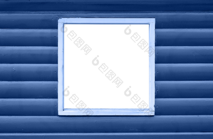 打开木窗口蓝色的木墙孤立的农村古董窗口框架设计元素模板模拟时尚的横幅颜色的一年与复制空间打开木窗口蓝色的木墙孤立的农村古董窗口框架