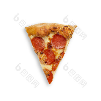 片意大利辣香肠披萨孤立的白色前视图paperoni披萨概念为意大利食物街食物快食物快速咬片意大利辣香肠披萨孤立的白色前视图paperoni披萨概念为意大利食物街食物快食物快速咬