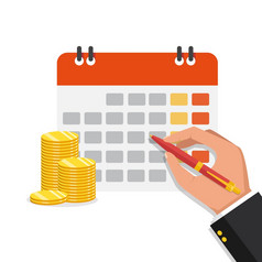 业务金融日历和规划概念