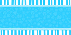 冬天横幅与空间为文本蓝色的和白色古董条纹模式蓝色的雪背景向量插图海报模板冬天横幅与空间为文本