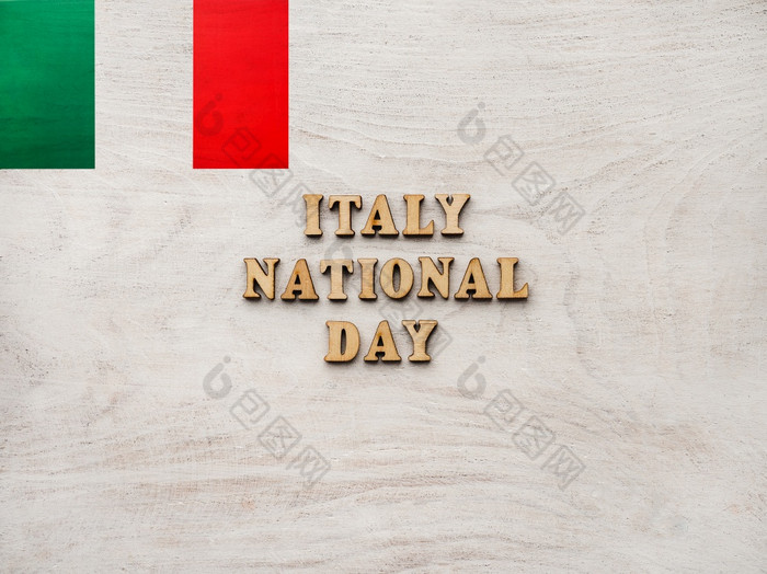 意大利国家一天派对的共和国意大利美丽的问候卡特写镜头视图从以上国家假期概念祝贺你为家庭亲戚朋友和的同事们意大利国家一天派对的共和国意大利