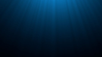 深蓝色的海底与阳光雷通过在表面涟漪波背景黑暗场景下蓝色的太阳梁摘要海洋和<strong>水生</strong>插图