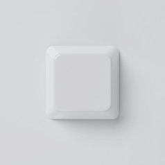 白色空键盘按钮背景电脑和对象概念插图呈现
