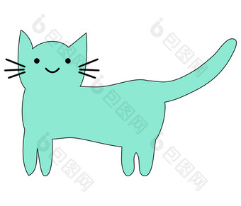 手画可爱的可爱的可爱的猫孩子们rsquo设计<strong>海报</strong>手画可爱的猫与短语可爱的可爱的weow向量插图<strong>儿童</strong>设计<strong>海报</strong>