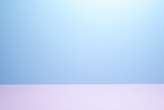 粉红色的和蓝色的工作室背景为产品放置设计模板与墙角完整的框架视图水平