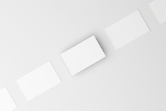 前视图水平业务卡孤立的白色背景为模型渲染