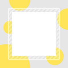 空横幅框架波尔卡点黄色的颜色柔和的为背景横幅框架波尔卡点柔和的黄色的颜色复制空间广告模板横幅空白和波尔卡点灰色的框架图形设计