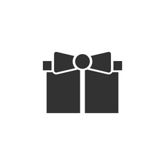 礼物盒子图标向量设计模板白色背景