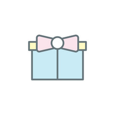 礼物盒子图标向量设计模板白色背景
