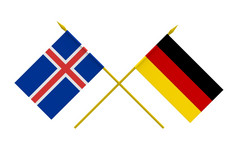 旗帜德国而且冰岛渲染孤立的