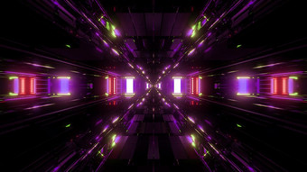 美丽的未来主义的科幻空间船隧道背景插图呈现未来主义的现代str船机库走廊壁纸美丽的未来主义的科幻空间船隧道背景插图呈现