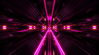 黑色的未来主义的科幻隧道与与粉红色的发光的灯背景插图未来主义的现代科幻隧道走廊壁纸呈现黑色的未来主义的科幻隧道与与粉红色的发光的灯背景插图