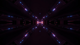 黑暗未来主义的科幻隧道走廊呈现背景壁纸现代未来科幻空间隧道插图黑暗未来主义的科幻隧道走廊呈现背景壁纸