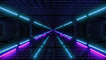 未来主义的幻想科幻线框隧道建筑呈现<strong>壁纸背景</strong>设计未来科幻线框走廊与不错的发光的灯未来主义的幻想科幻线框隧道建筑呈现<strong>壁纸背景</strong>设计