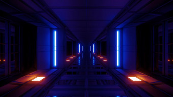 清洁未来主义的科幻隧道走廊与不错的反射呈现背景壁纸未来科幻空间船隧道插图清洁未来主义的科幻隧道走廊与不错的反射呈现背景壁纸