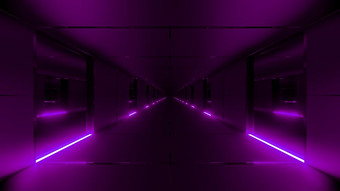 清洁现实的未来主义的科幻隧道走廊与不错的反射呈现背景壁纸未来科幻空间船隧道插图清洁现实的未来主义的科幻隧道走廊与不错的发光呈现背景壁纸