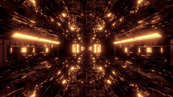 发光的refleective未来主义的科幻空间机库隧道走廊插图背景壁纸未来空间船隧道呈现设计发光的refleective未来主义的科幻空间机库隧道走廊插图背景壁纸