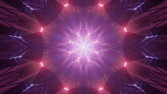 对称的插图千变万化的<strong>水晶</strong>形状的点缀照亮与充满活力的紫色的灯插图<strong>水晶</strong>与紫色的灯